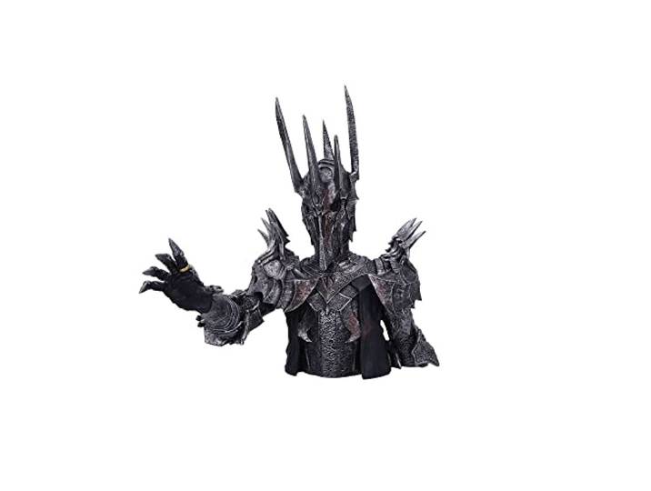 Nemesis Now Offizielles Lizenzprodukt Herr der Ringe, Sauron-Büste, Silber, 39 cm