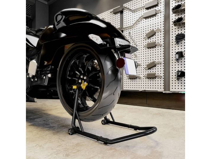 HOMCOM Support Moto Acier Robuste 544kg Fourches U/L Réglables
