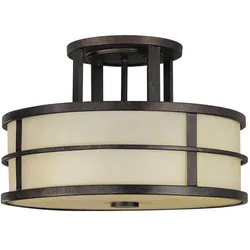 Elstead Lighting, Deckenleuchte, Fusion Deckenleuchte E27 3-fach 23cm Grecian Bronze (E27)