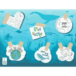 Duni Papier-Tischset 30 x 40 cm Save the Ocean, 1000 Stk/Krt (4 x 250 Stk)
