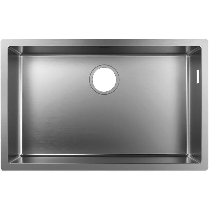 Hansgrohe S719-U660 Unterbauspüle 43428800 Edelstahl, 1 Hauptbecken