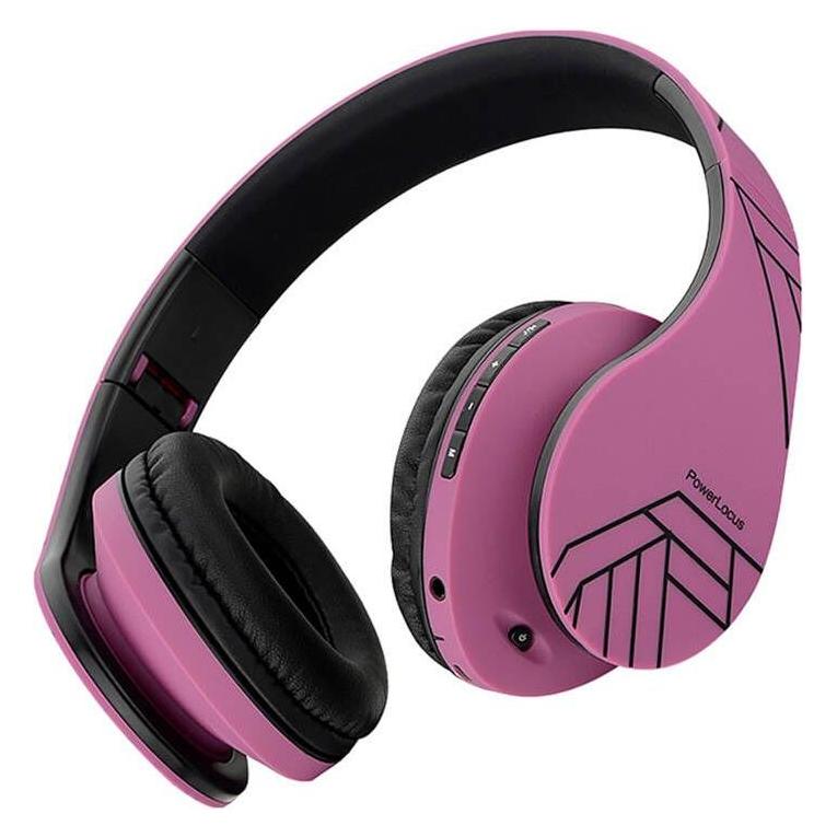 PowerLocus Wireless Headphones P2 (purple-black) (15 h, Kabelgebunden, Kabellos) (pwl-p2-blackpurple)