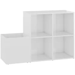Helloshop26 - Schuhschrank Schuhaufbewahrung Eingangsbereichmöbel Flurmöbel Wohnzimmermöbel Hochglanz-Holzwerkstoff weiß 02_0021756