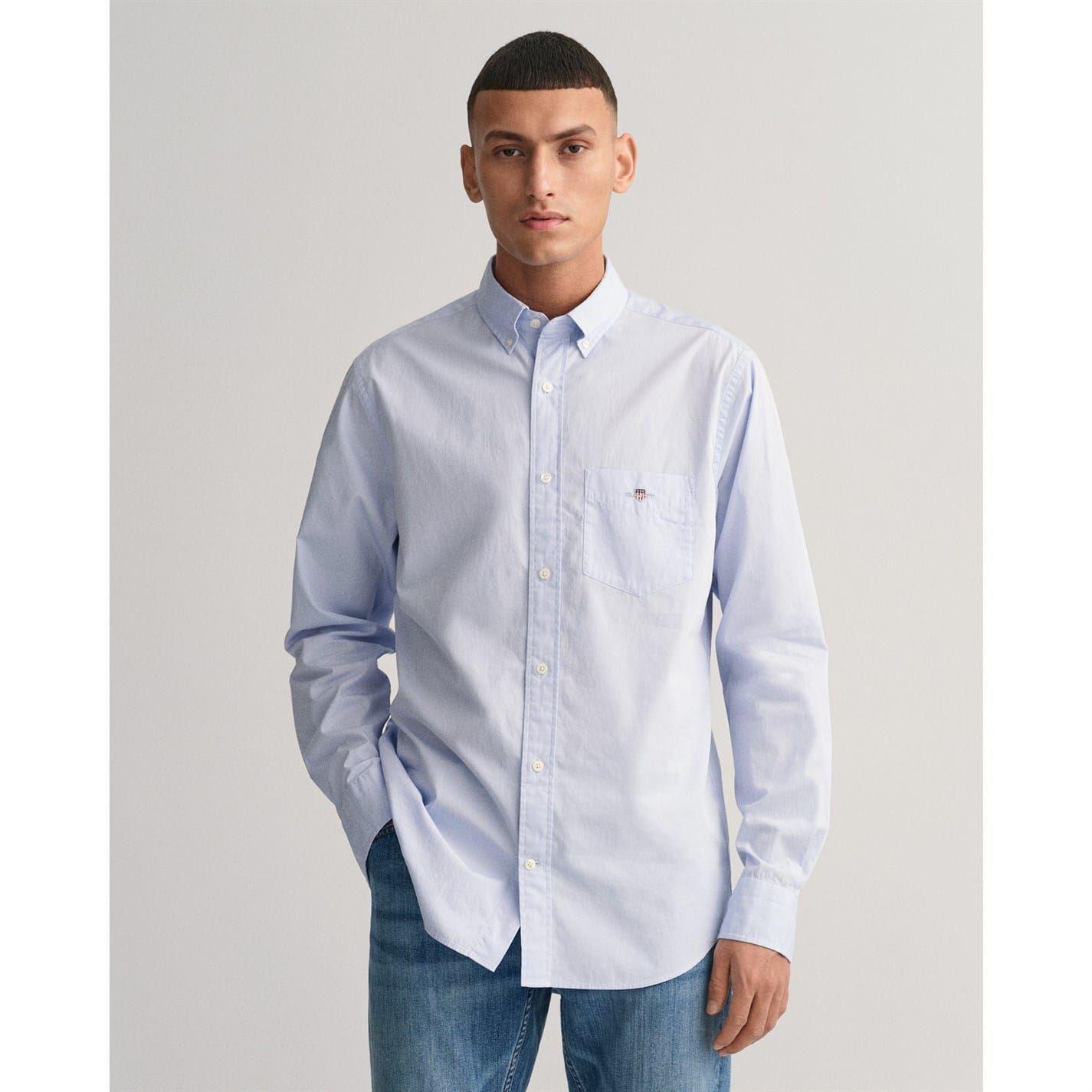 Gant - Hemd für Herren, Popelin (Blassblau)
