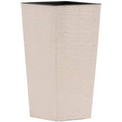 Siena Garden Pflanzgefäße NIZZA GROOVE creme Rillenoptik, 35 x 35 x  68 cm