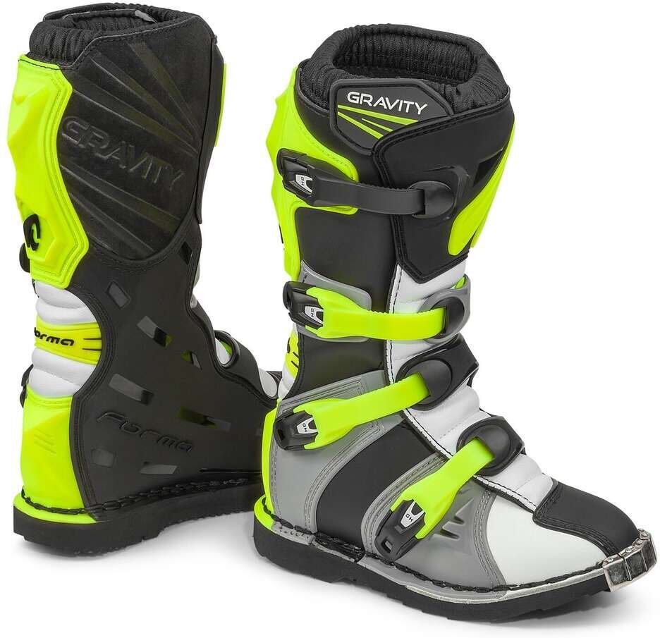 Stivali da Bambino Moto Cross Enduro Forma GRAVITY Grigio Gi taglia 39