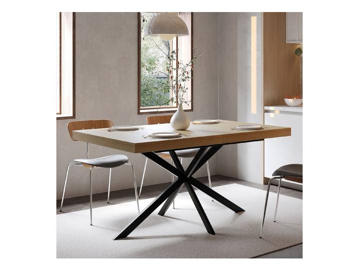 CASSILANDO Esstisch rechteckigen Retro‑Stil, ausziehbar von 140 cm‑180 cm