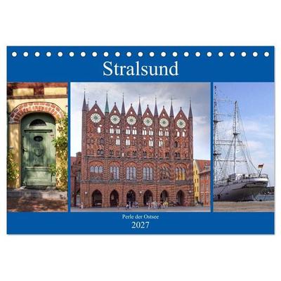 Stralsund - Perle der Ostsee (Tischkalender 2027 DIN A5 quer), CALVENDO Monatskalender