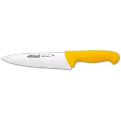 ARCOS 2900 SERIE GELB CHEFMESSER SERRATED 20CM