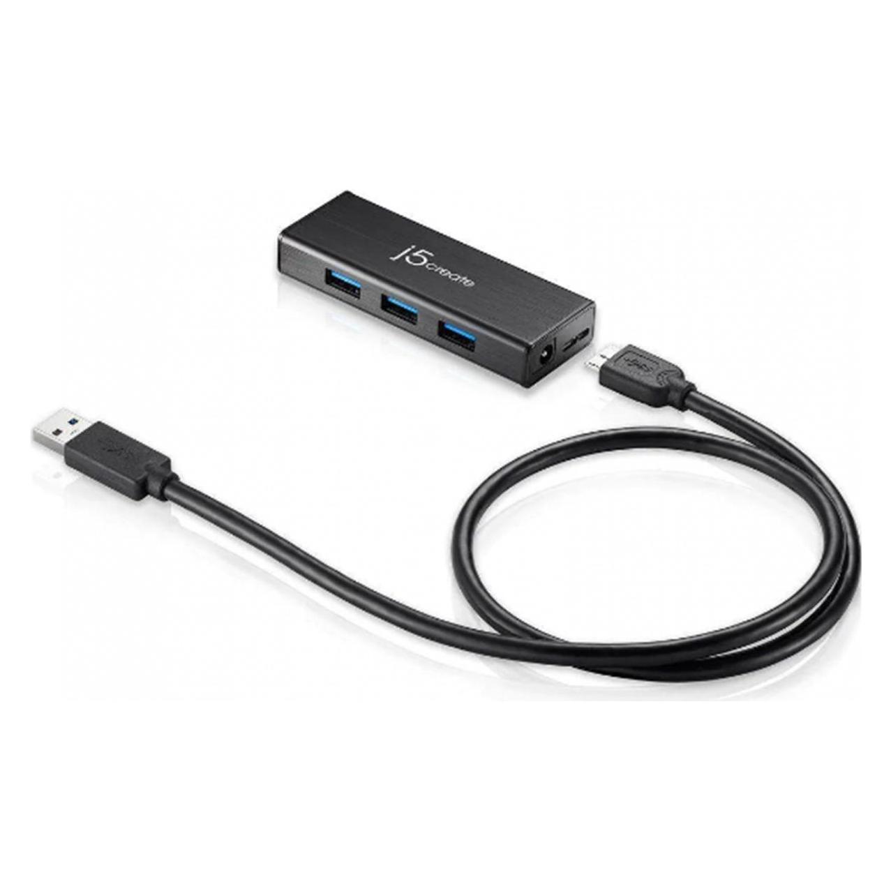 j5Create USB 3.0 Type-A (Micro USB, 4 Ports) (JUH340)