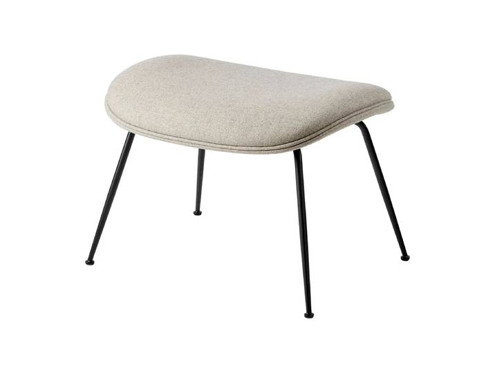 GUBI Repose-pieds Beetle Ottoman conic base entièrement revêtu Plain 0025-black