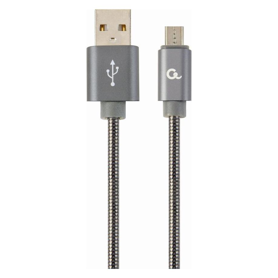 Gembird CC-USB2S-AMMBM-1M-BG USB Kabel USB 2.0 Micro-USB B USB A Grau (1 m, USB 2.0) (CC-USB2S-AMmBM-1M-BG)