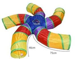 Uplift Picks Rainbow Cat Tunnel Collapsible Interactive Play Tube For Cats And Puppies 17