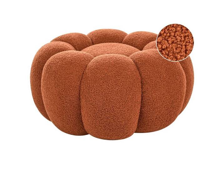 Pouf BEAUFORT Bouclé Marron