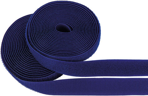 buttinette Klettverschlussband, zum Annähen, blau, Breite: 2 cm, Inhalt: je 3 m