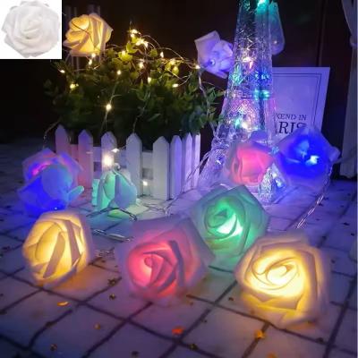Uplift Treasures White Rose Flower String Lights multicolor 1.5 M 10 Led