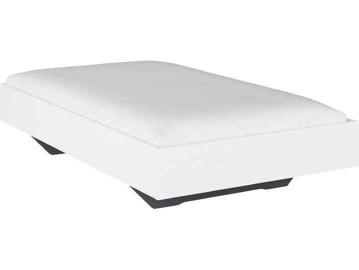 Futonbett RAUCH Phoenix , weiss (weiß), B:125cm H:41cm L:206cm, Betten, Futonbett, ohne Kopfteil