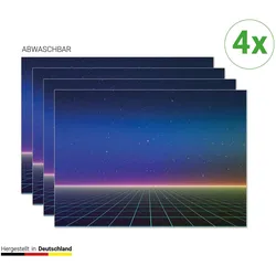 CoverYourDesk, Tischset, Tischset Retro Synthwave