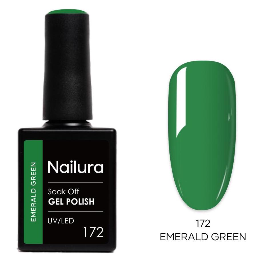 Nailura - Gel Polish 172 - Emerald Green - 10 ml (Emerald Green) (70191)