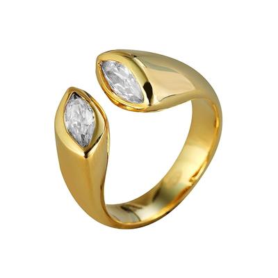 Fingerring JUST "langlebig" Gr. 52, gold (goldfarbig52), Fingerringe, Damen, 52, Edelstahl, Fingerring