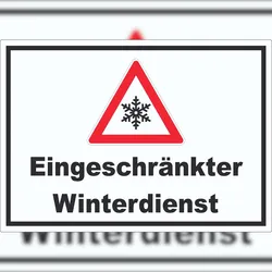 HB-Druck Eingeschränkter Winterdienst Aufkleber A8 (52x74mm)