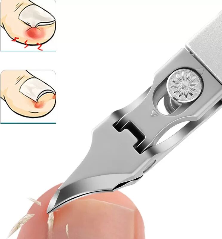 INF Coupe-ongles à pointe angulaire étendue - Coupe-ongles et ongles d'orteils en acier inoxydable de précision