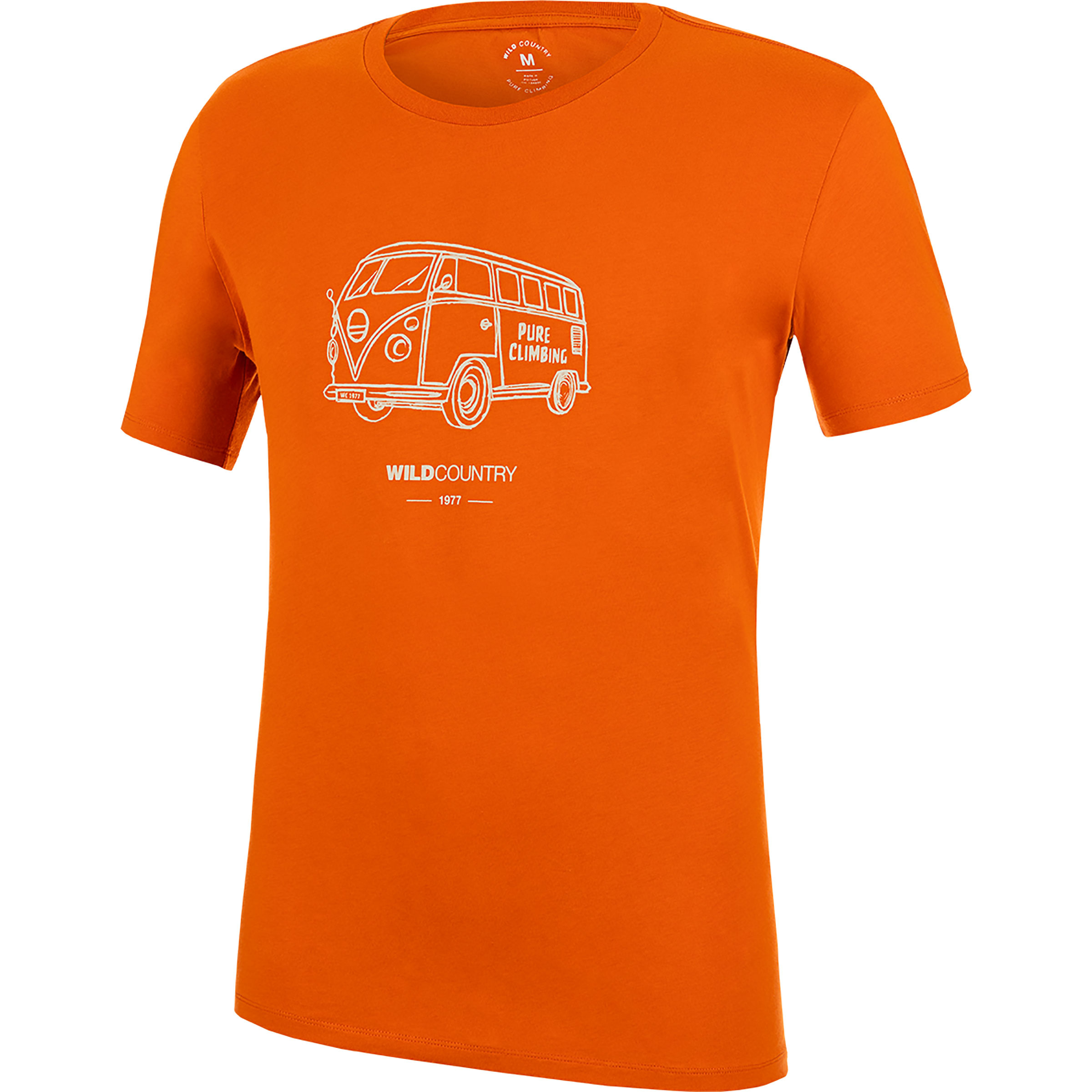 Wild Country Stamina Graphic Herren T-Shirts orange Größe S Bouldern | Sportklettern | Lifestyle Hautfreundlich