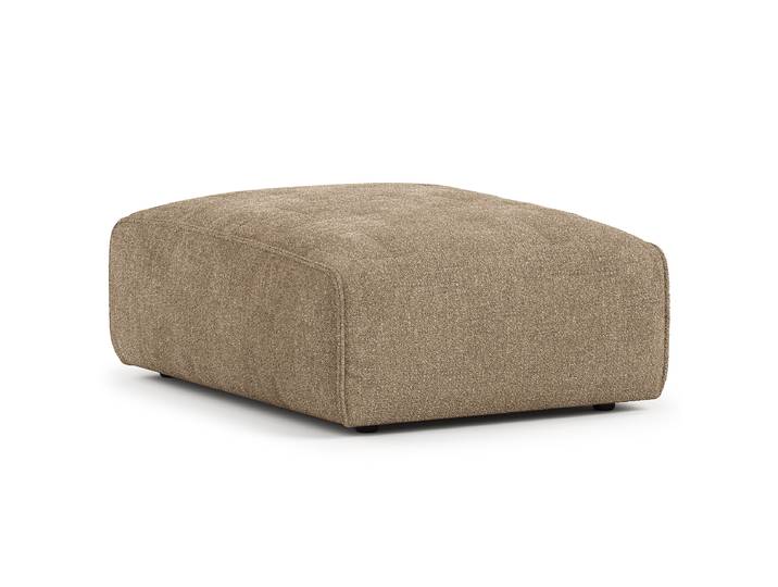 Repose-pieds capitonné 81 x 38 x 100cm Beige Tissu Bouclé Helay: Beige