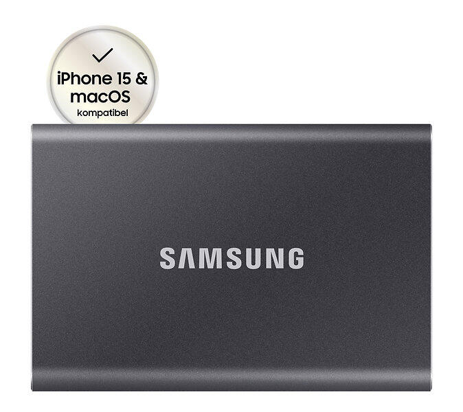 Samsung Portable SSD T7 4 TB für PC/Mac grau MU-PC4T0T/WW