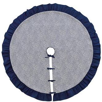 Tully Chenille Dotted Tree Skirt - Teal - Ballard Designs