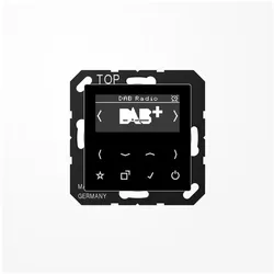 JUNG Smart Radio DABASW DAB+ (DAB+, FM, WLAN), Radio, Schwarz