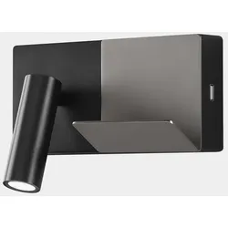 LEDS C4 LED Wandleuchte E-LAMP MINI 2,1W 2700K schwarz 137lm LEDS-05-8329-05-81