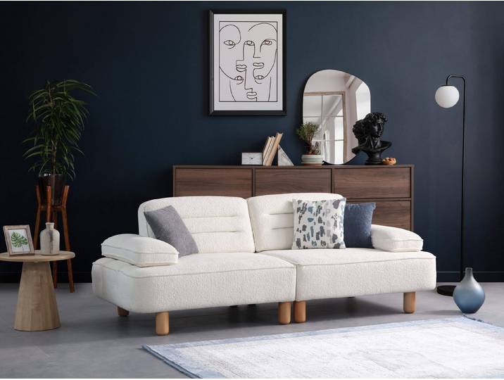 Villa Möbel Sofa Harmony, 3-Sitzer 1 Teile, mit Relax-/Bettfunktion durch verstellbare Rückenlehne