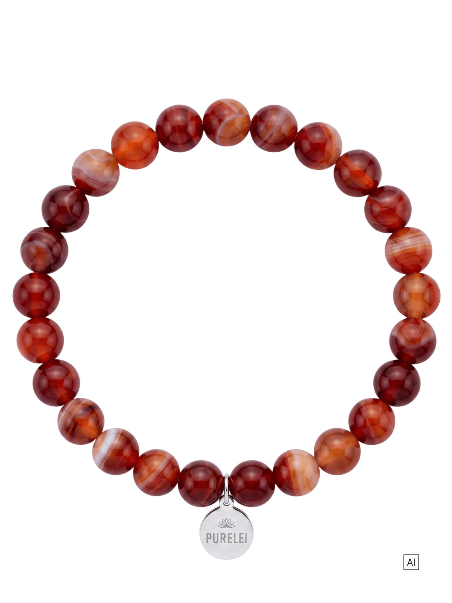 PURELEI Roter Achat Armband