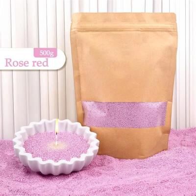 Inspired Finds Creative DIY Candle Sand Wax Colorful Pearl Granules For Handmade Candle Crafts 1.1lb Rose Red