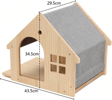 Inspire Picks Wall Mounted Wooden Cat Climbing Shelves & Sisal Scratching Playground cat House B