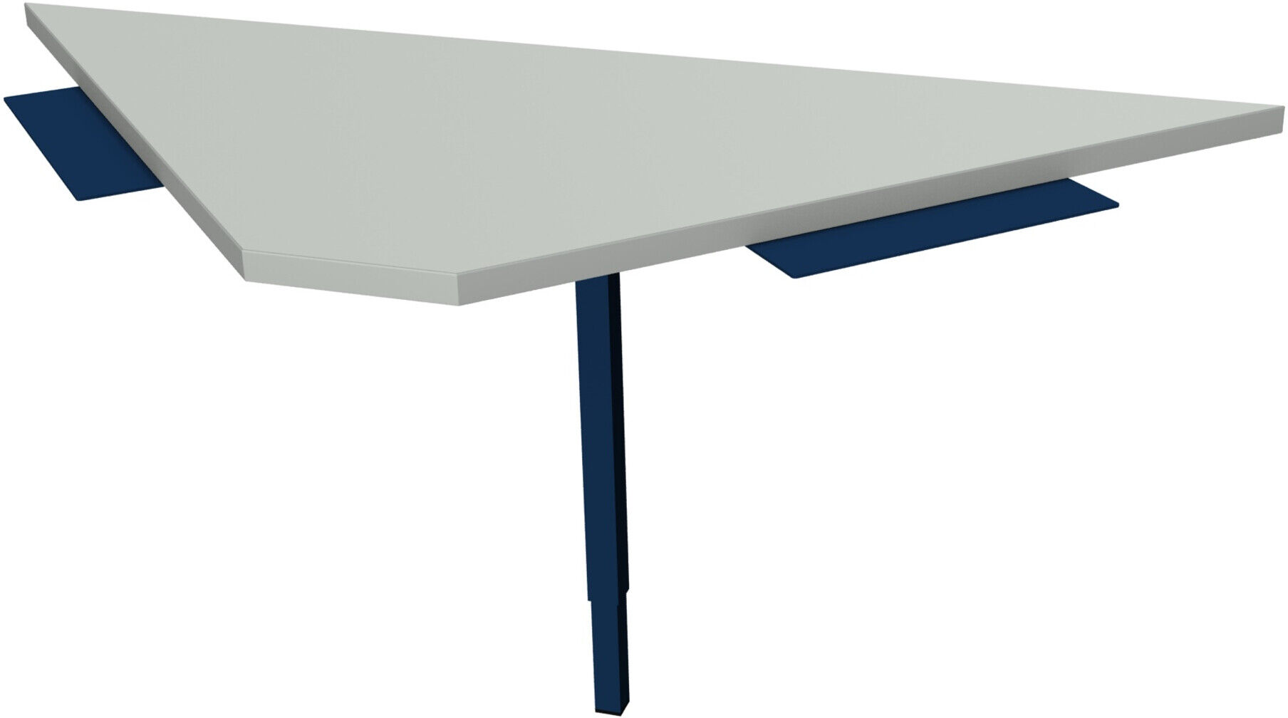 Rocholz Ecktisch SYSTEM 2000 angebaut trapezförmig 920x700x690-960 mm (203120)