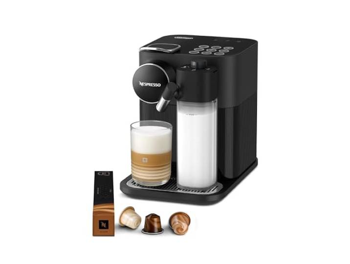 Nespresso De'Longhi Gran Lattissima Noir- Machine à café & Kit de bienvenue Permet de préparer cappuccino et latte macchiato - Machine à café et expresso - Système lait une touche 19 bars