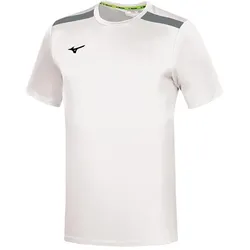 Mizuno, Jungen, Sportshirt, Perform Crew Shirt Kids (128), Weiss