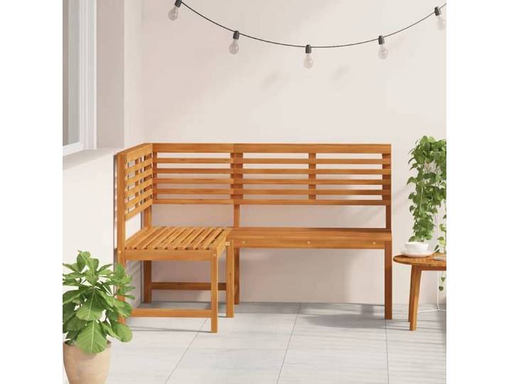 &Mode Banquette Banc d'extérieur - Banc d'angle de jardin 140 cm Bois solide d'acacia Sale136000