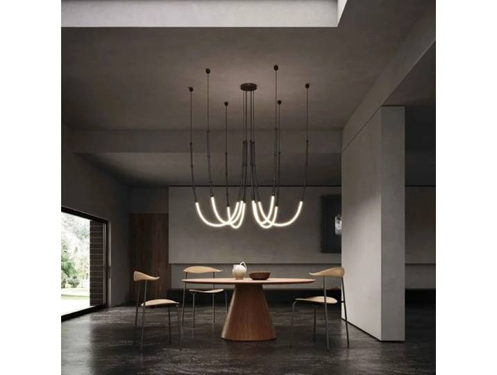 Lampes suspendues LED de styliste nordique, éclairage linéaire créatif Simple et moderne pour salon, chambre à coucher, hôtel, Restaurant