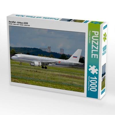 CALVENDO Puzzle Aeroflot - Airbus A320 1000 Teile Puzzle quer | 1000 Teile Lege-Größe 64 × 48 cm Foto-Puzzle für glückliche Stunden