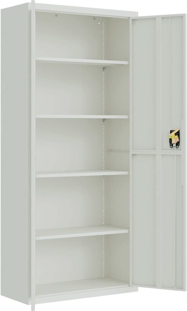 vidaXL Classeur gris clair 90x40x200 cm acier
