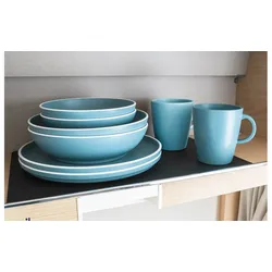 Silwy Brunner Dolomit Magnet-Geschirrset Kunststoff 11-teilig für 2 Personen blau
