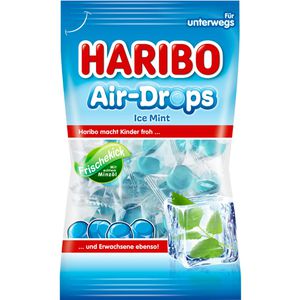 Haribo Kräuterbonbons Air-Drops Ice Mint, 24 Stück im Beutel, 100g