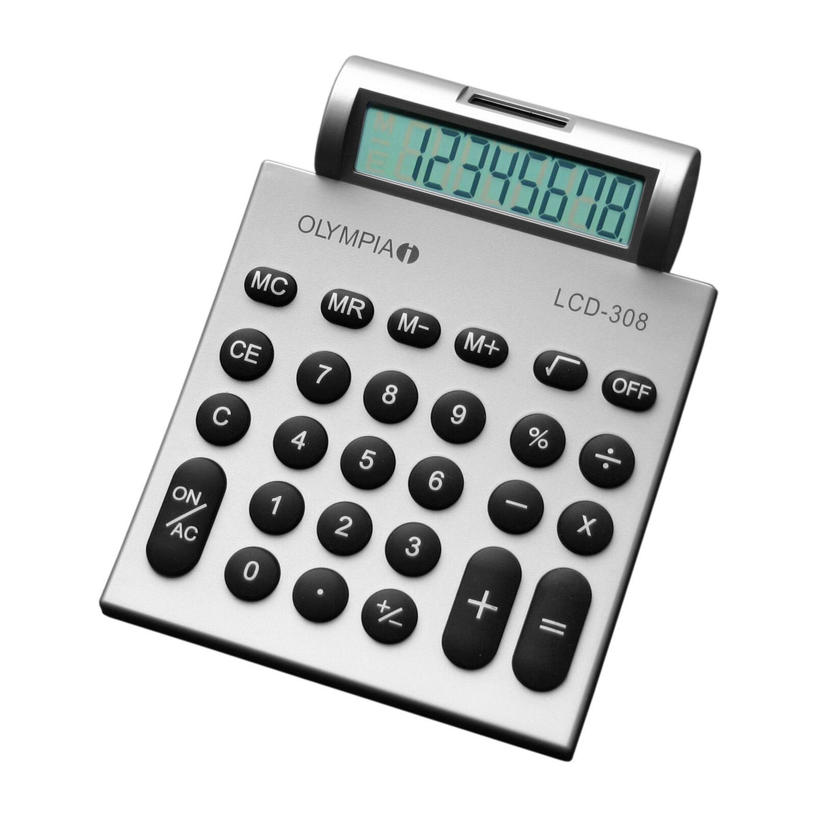 OLYMPIA Taschenrechner LCD-308 silber 941911007