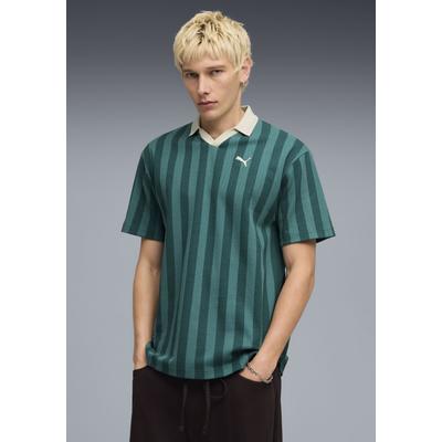 T-Shirt PUMA "CLASS RELAXED PINNACLE POLO", Herren, Gr. XXL, grün (emerald ice), Netz, Obermaterial: 60% Baumwolle, 40% Polyester, unifarben, relaxed fit normal, Rundhals, Shirts T-Shirt, Kurzarm-Design, Rundhalsausschnitt, für aktive Erwachsene