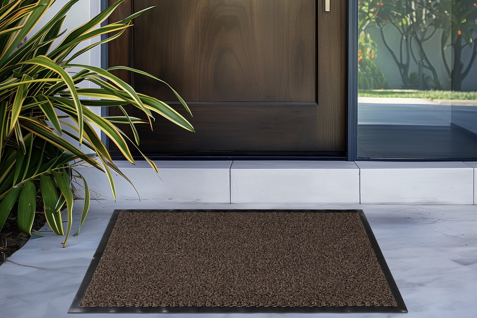 home24 Deurmat Fine Line beige/bruin B: 60 cm, D: 40 cm