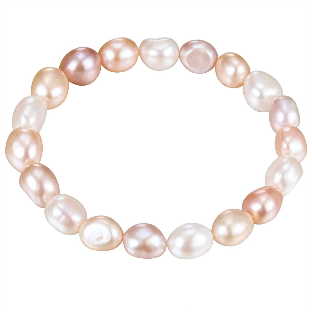 Perlenarmband VALERO PEARLS "VP870", bunt (multicolor), Armbänder, Damen, Perlenarmband, aus Sterling Silber