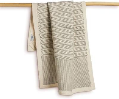 "MAKE WAVES Kitchen Towel - Hand Block Printed, 100% Kora Cotton, Hanging Loop, Fair Trade, 27""x19"" by Sustainable Threads"
